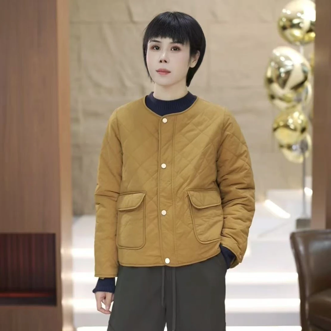 【渲渲推荐】XHR-5559冬季保暖设计感格子外套