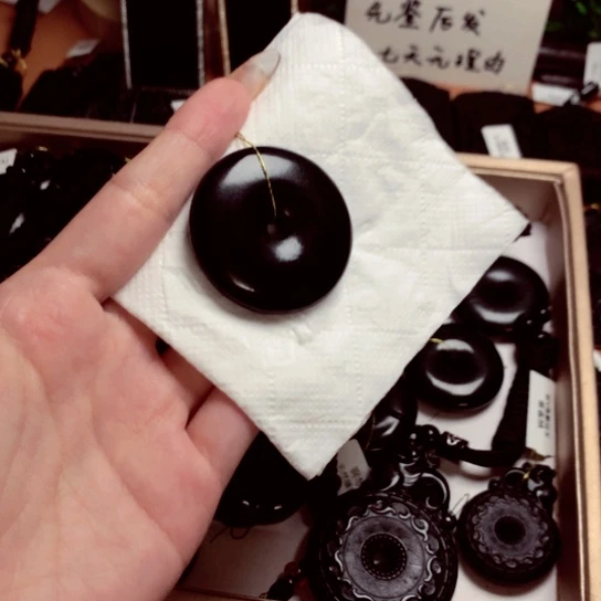 静天然缅甸a货钢琴黑挂件