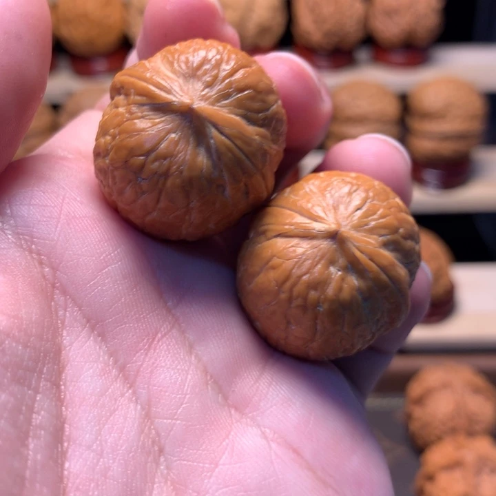 文玩核桃把件30蛇皮球