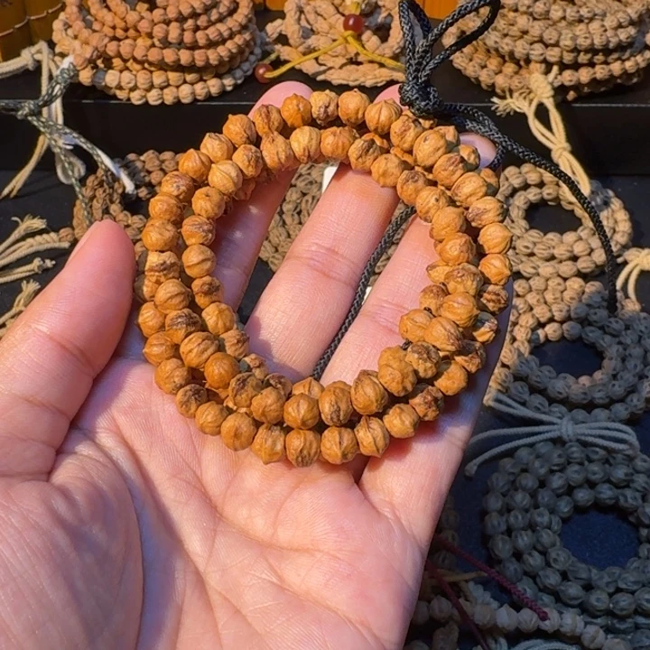 柏香籽/百香籽吊坠红油皮原桩横打