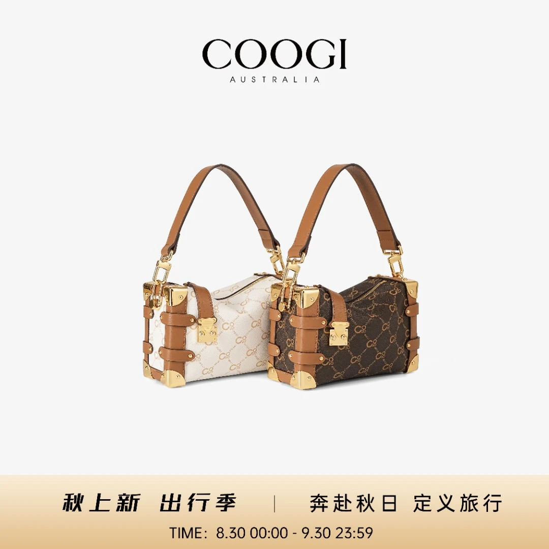 COOGI夏季麻将包包单肩女士经典盒子包斜挎包手提式高级送礼2025