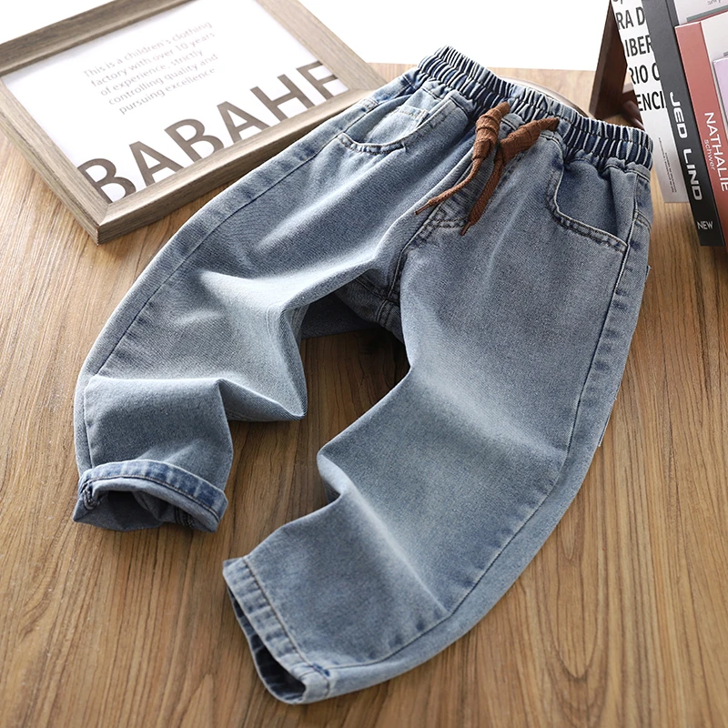 男童牛仔裤春装2025新款儿童帅气休闲裤宽松长裤中大童直筒潮裤子
