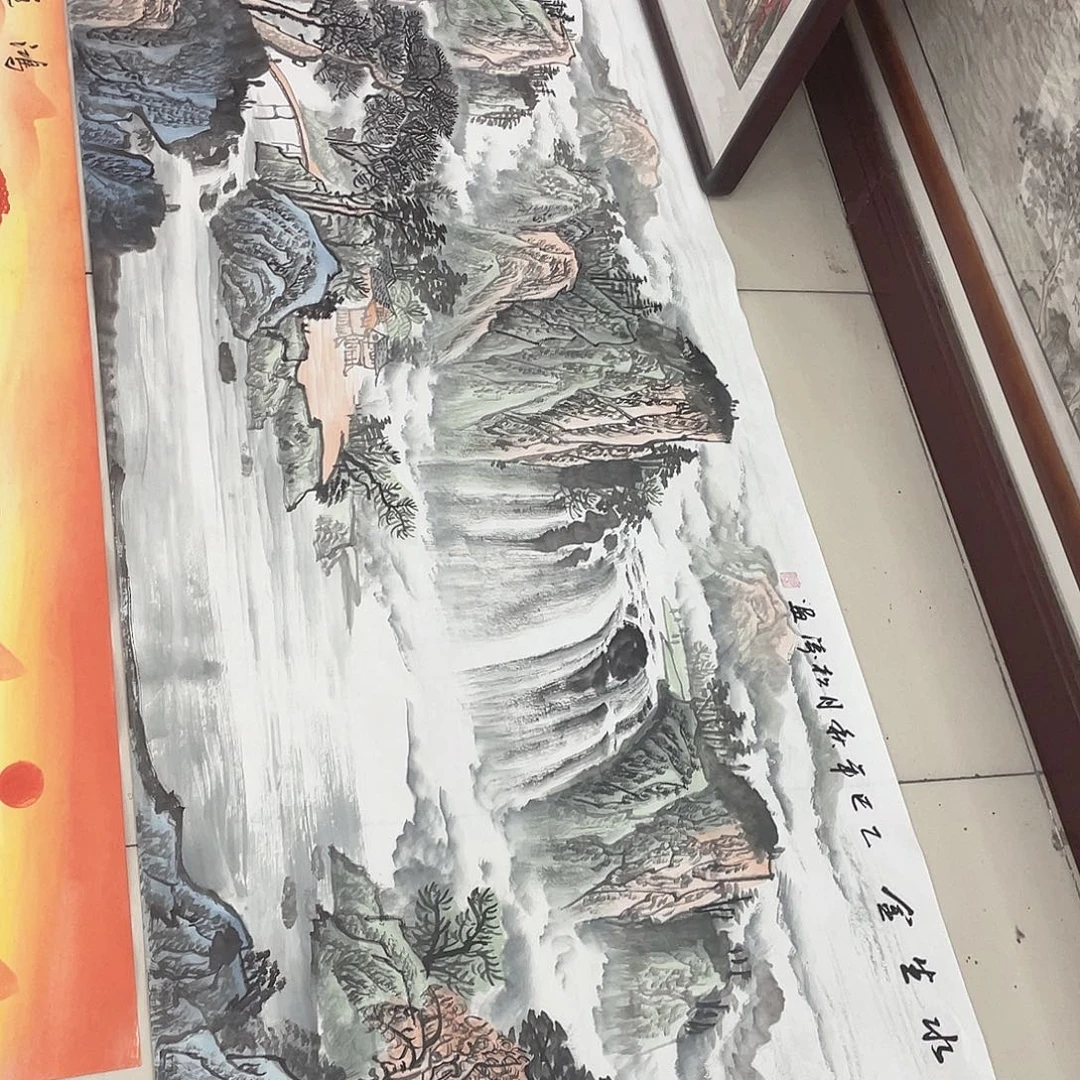 国画纯手绘山水花鸟