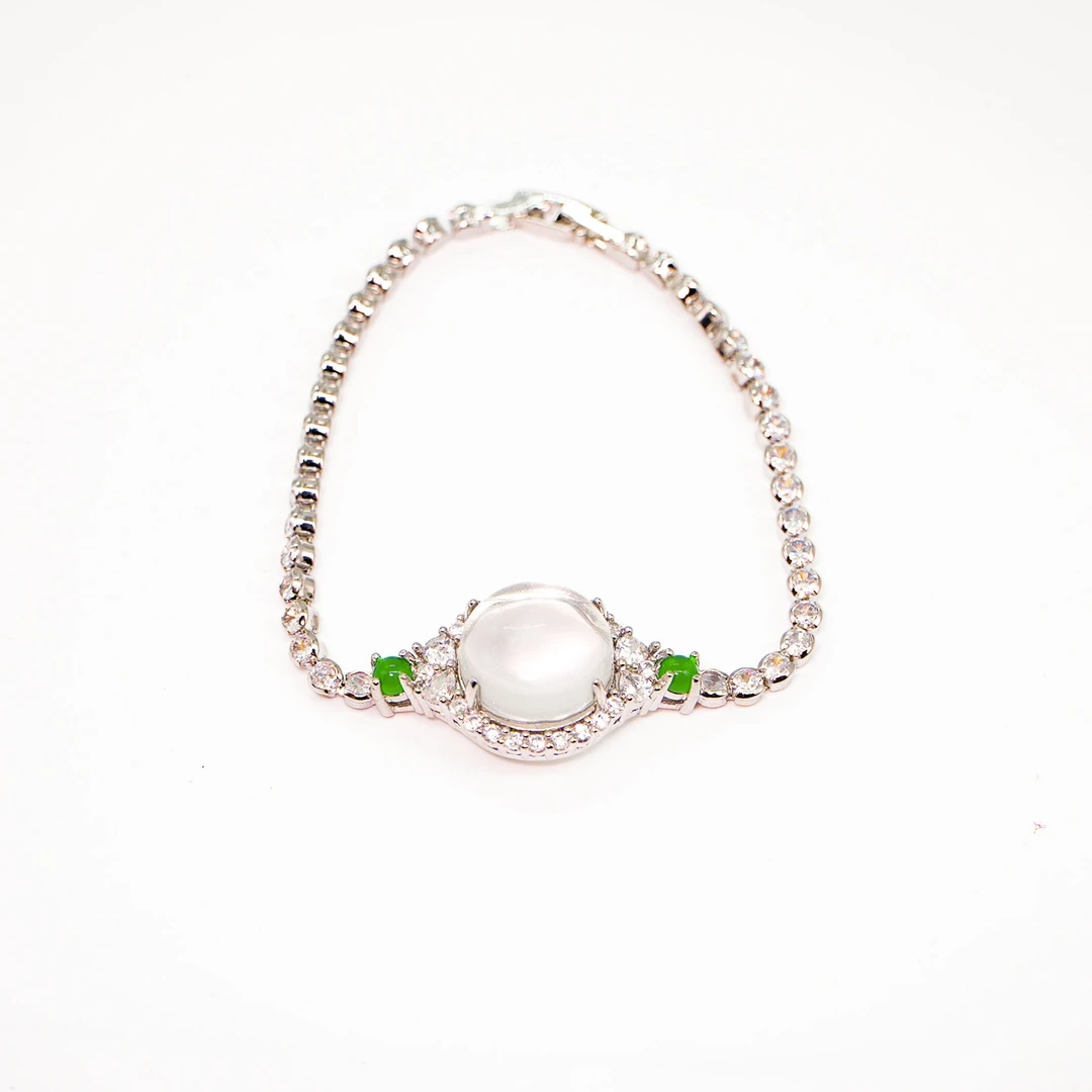 天然高冰玉髓蛋面手链国风新中式