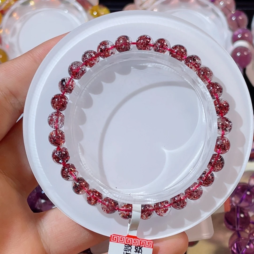 未镶嵌手链水晶金草莓6