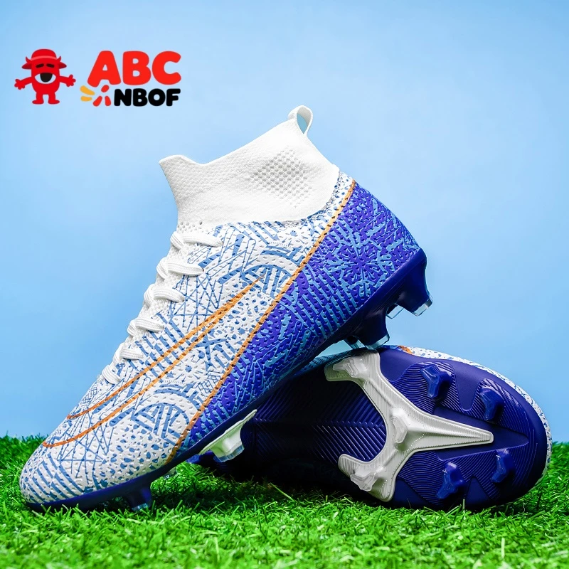 ABC NBOF新款足球鞋长钉鞋儿童男女成人青少年体育课专用训练足球