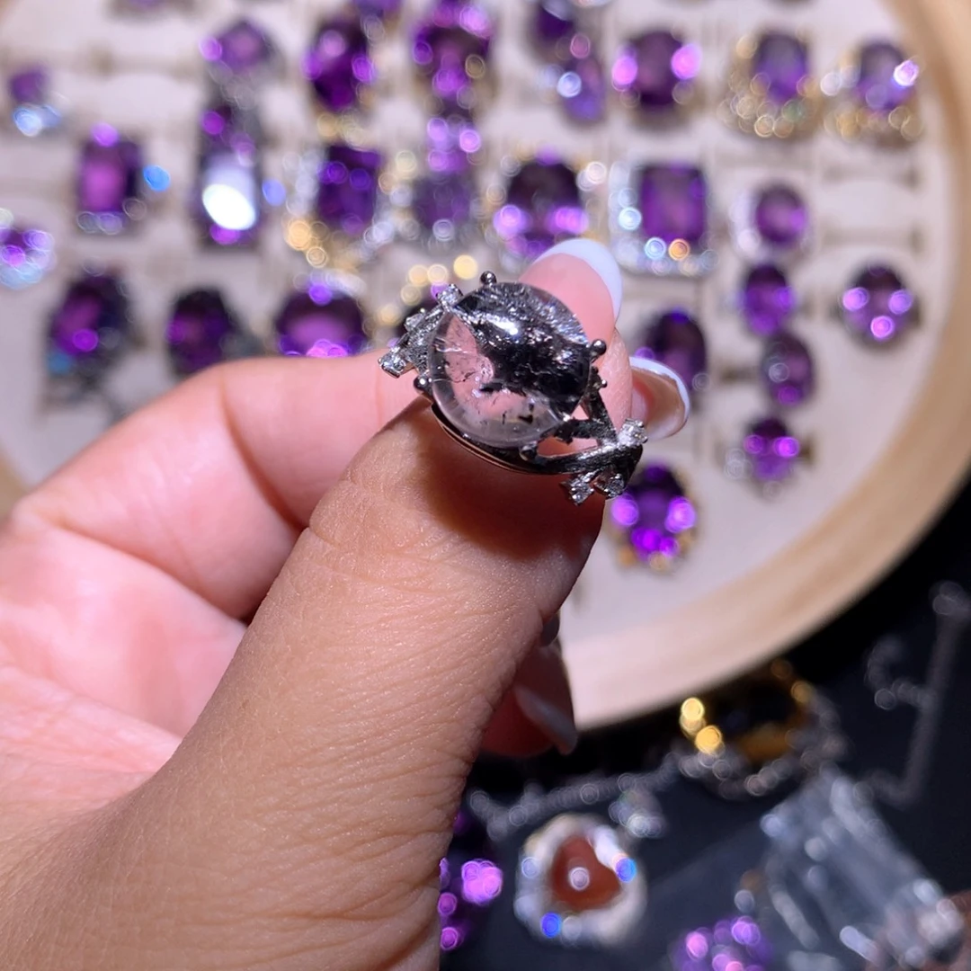 【闪购商品】银S925镶嵌戒指水晶小*?戒指