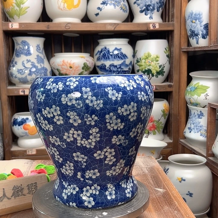 陶鱼尾冰梅花陶瓷陶瓷陶瓷