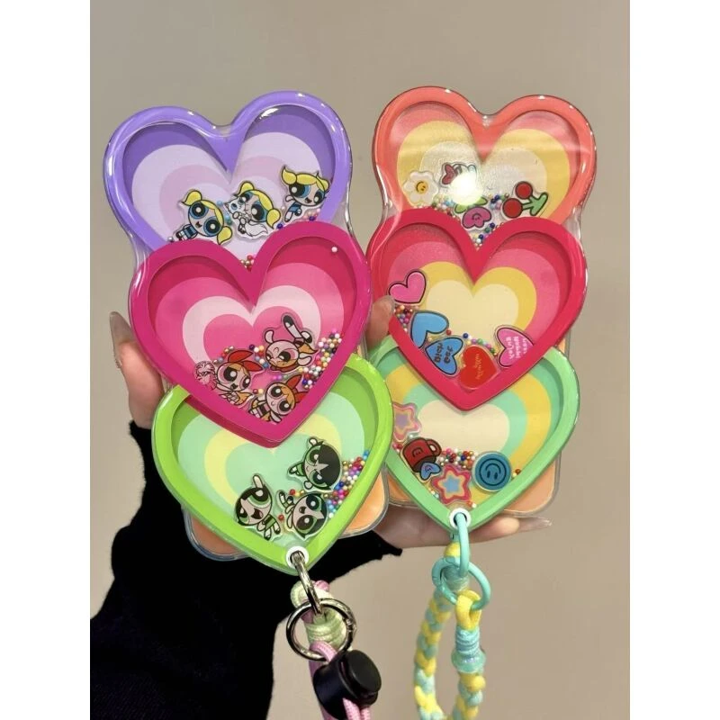 爱心叠叠乐飞天小女警推拉镜面适用iphone17promax苹果15手机壳14