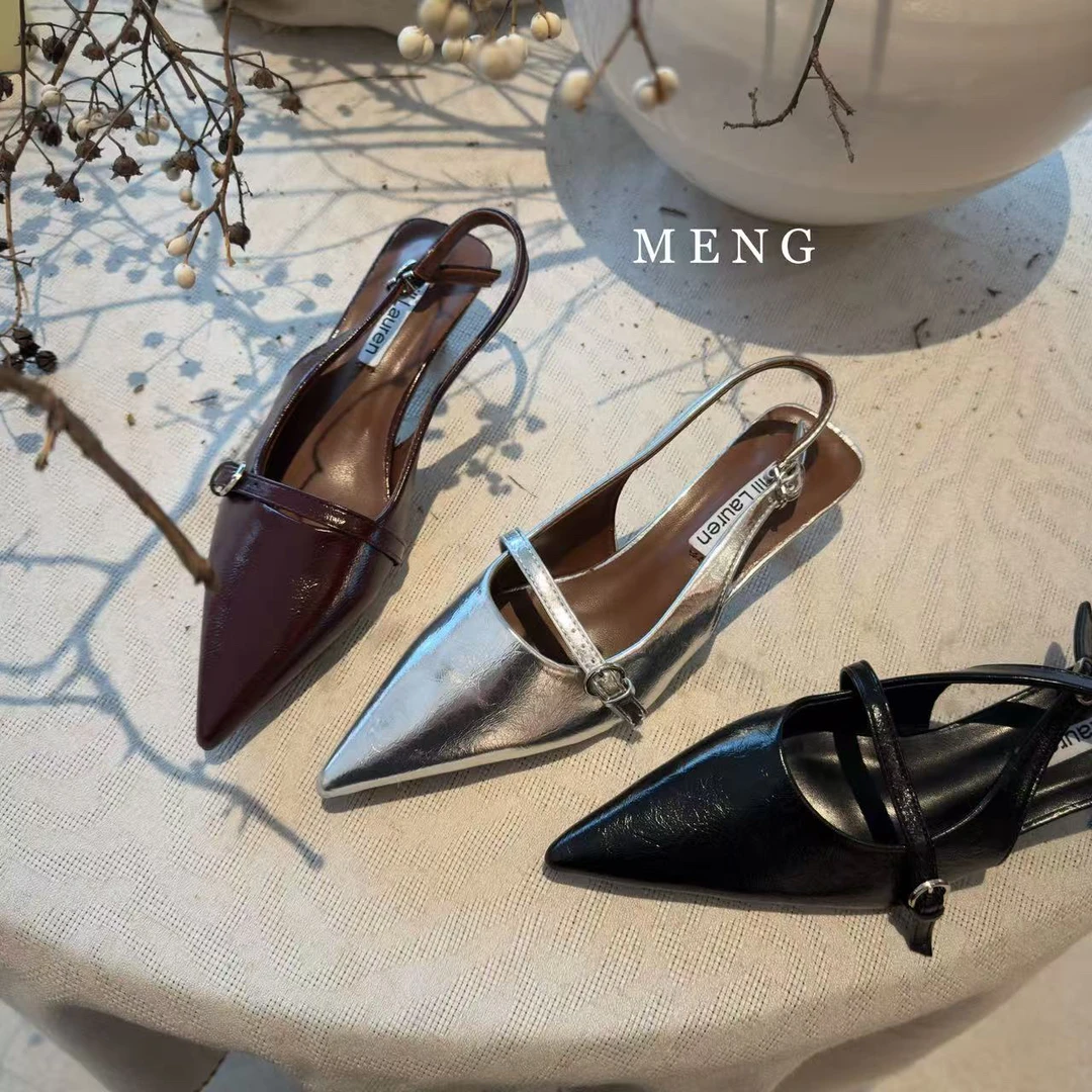 (新1）萌96-22时装凉鞋低跟细跟夏季女鞋尖头休闲