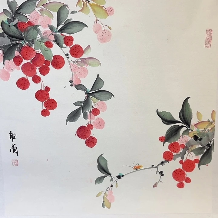 国画听兰老师花鸟