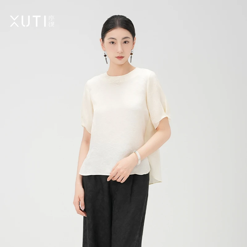 序缇春夏新款复古国风新中式女装桑蚕丝上衣S65-13097