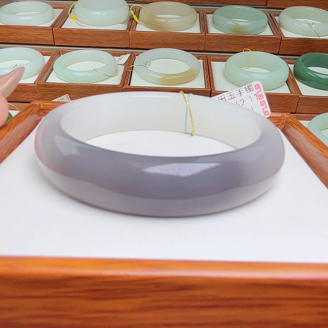 和田玉未镶嵌手镯50.5