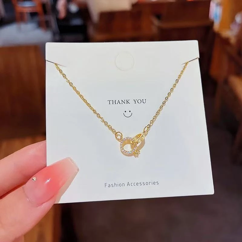 钛钢铅玻璃吊坠 X365珍珠法式钛钢简约高级感项链轻奢通勤众设计