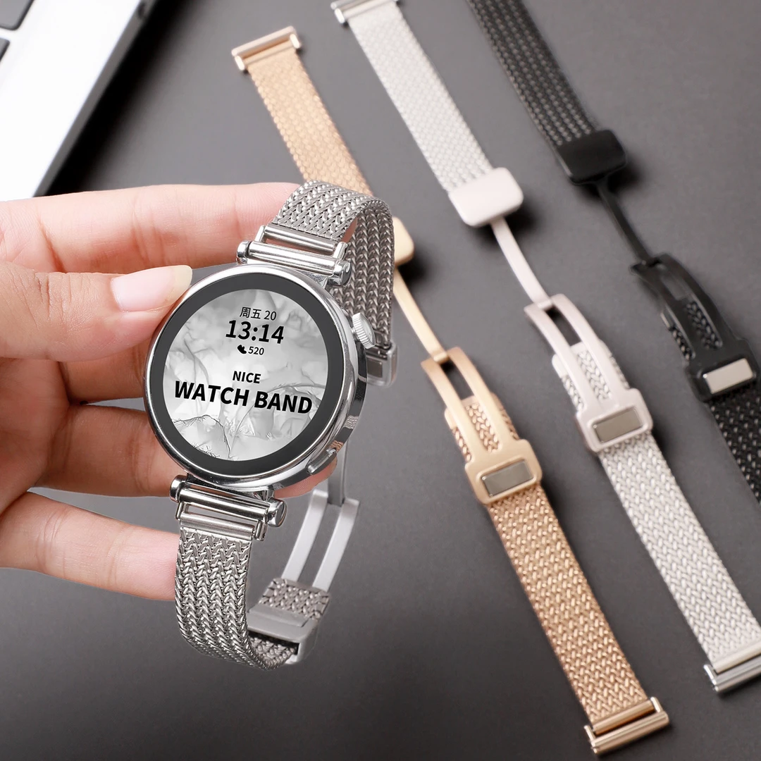 适用华为watch5表带米兰磁吸折叠手表腕带gt5/4/3智能高级感女款