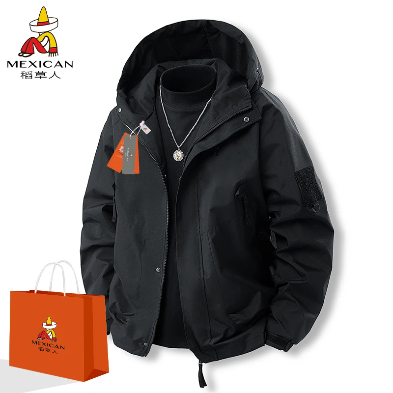 Mexican/稻草人外套男春秋新款百搭户外运动防风防水男女同款夹克