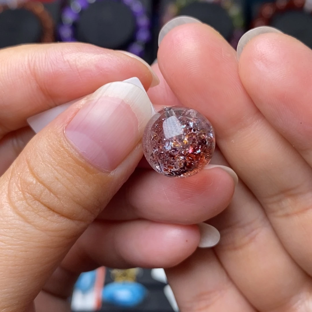 未镶嵌手链水晶金草莓单珠13mm