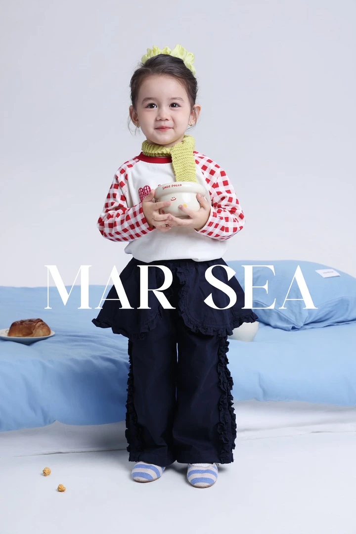 【预售红色】MS-31080-儿童女童洋气袖子格子卡通长袖T恤（秋款）