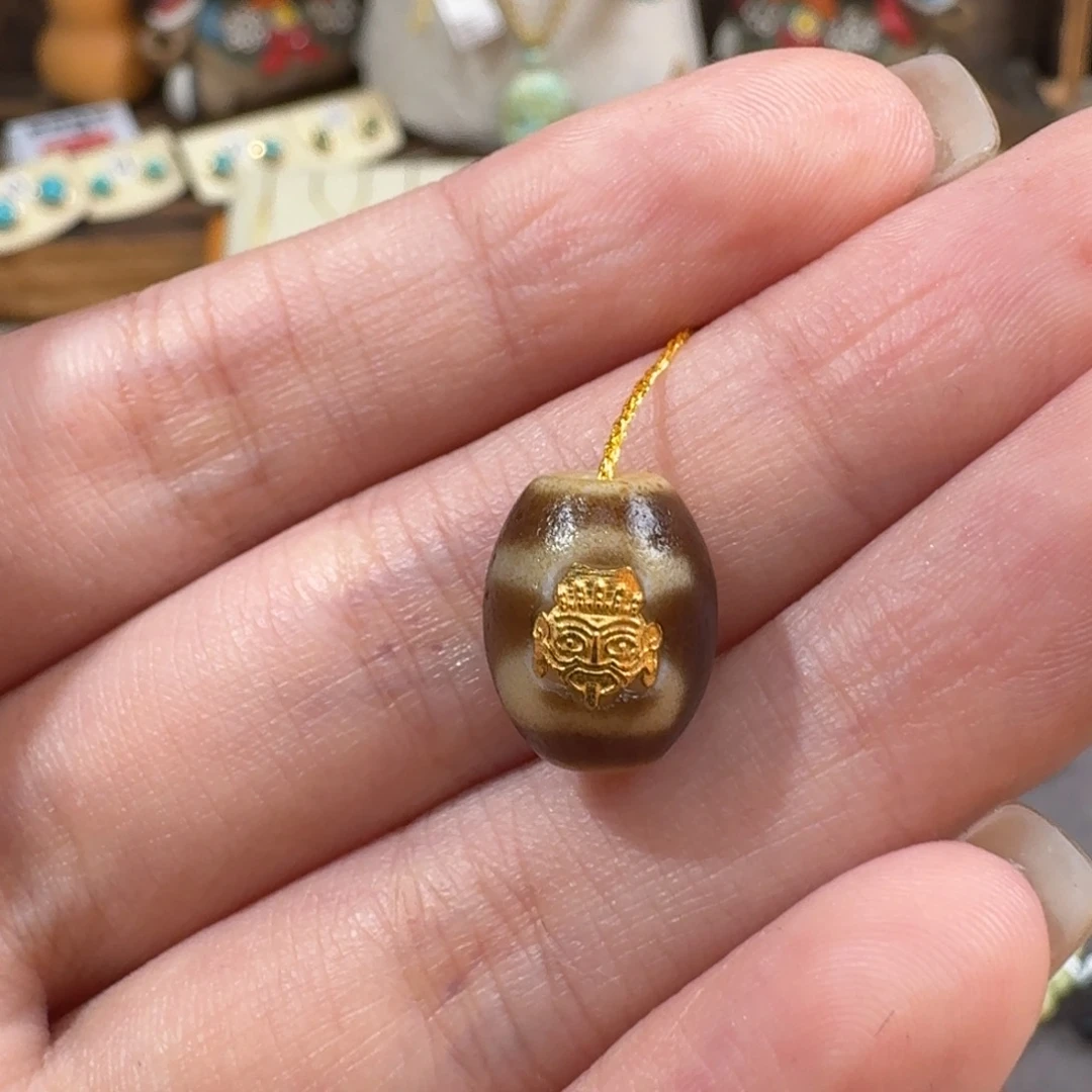 学***ʔ未镶嵌石英质玉珠宝半成品天珠