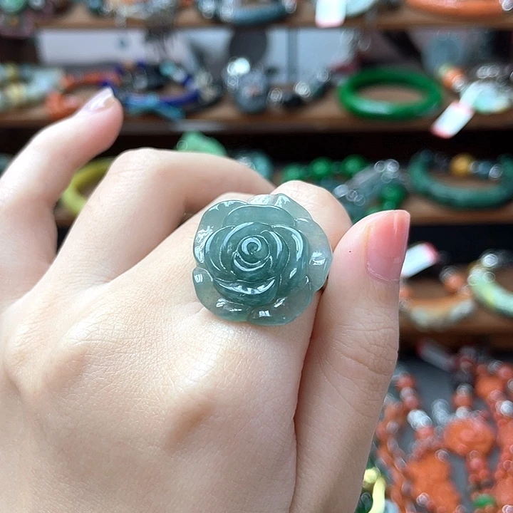 翡翠未镶嵌戒指饰品