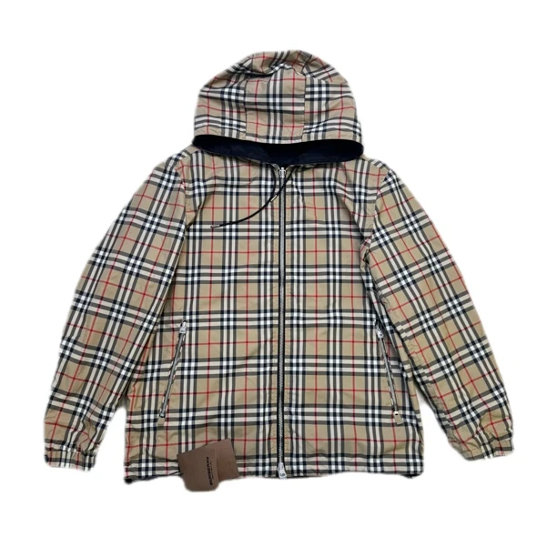 99新 BURBERRY/博柏利 burberry经典格纹爆款双面穿冲锋衣L码