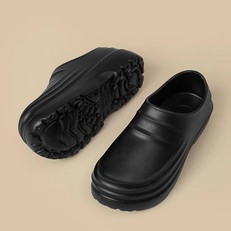 黑色雨鞋女新款四季耐磨防水鞋短筒雨靴厚底防滑家政工作厨房胶鞋