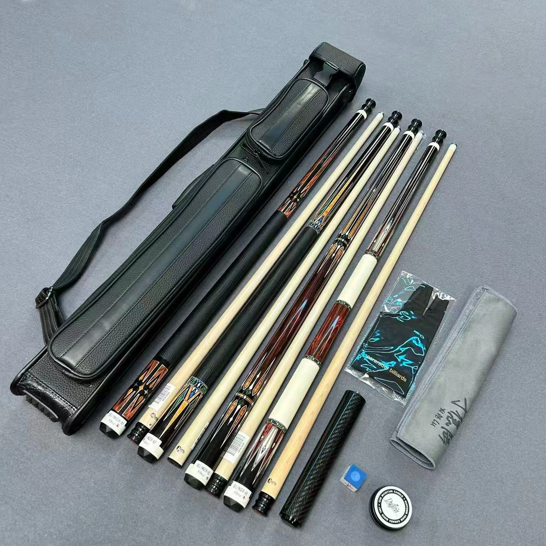 达芬尼球杆家族A系列3/6总督G2一体通杆中式黑八斯诺克16彩台球杆