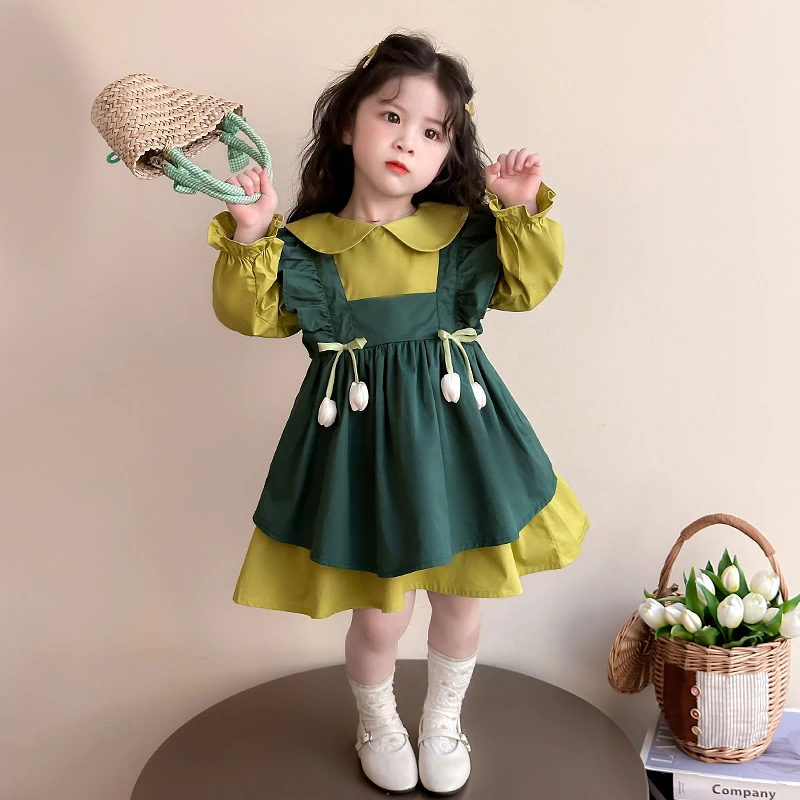 女童背带裙套装2025新款儿童春秋装韩版原创女宝宝春季网红两件套