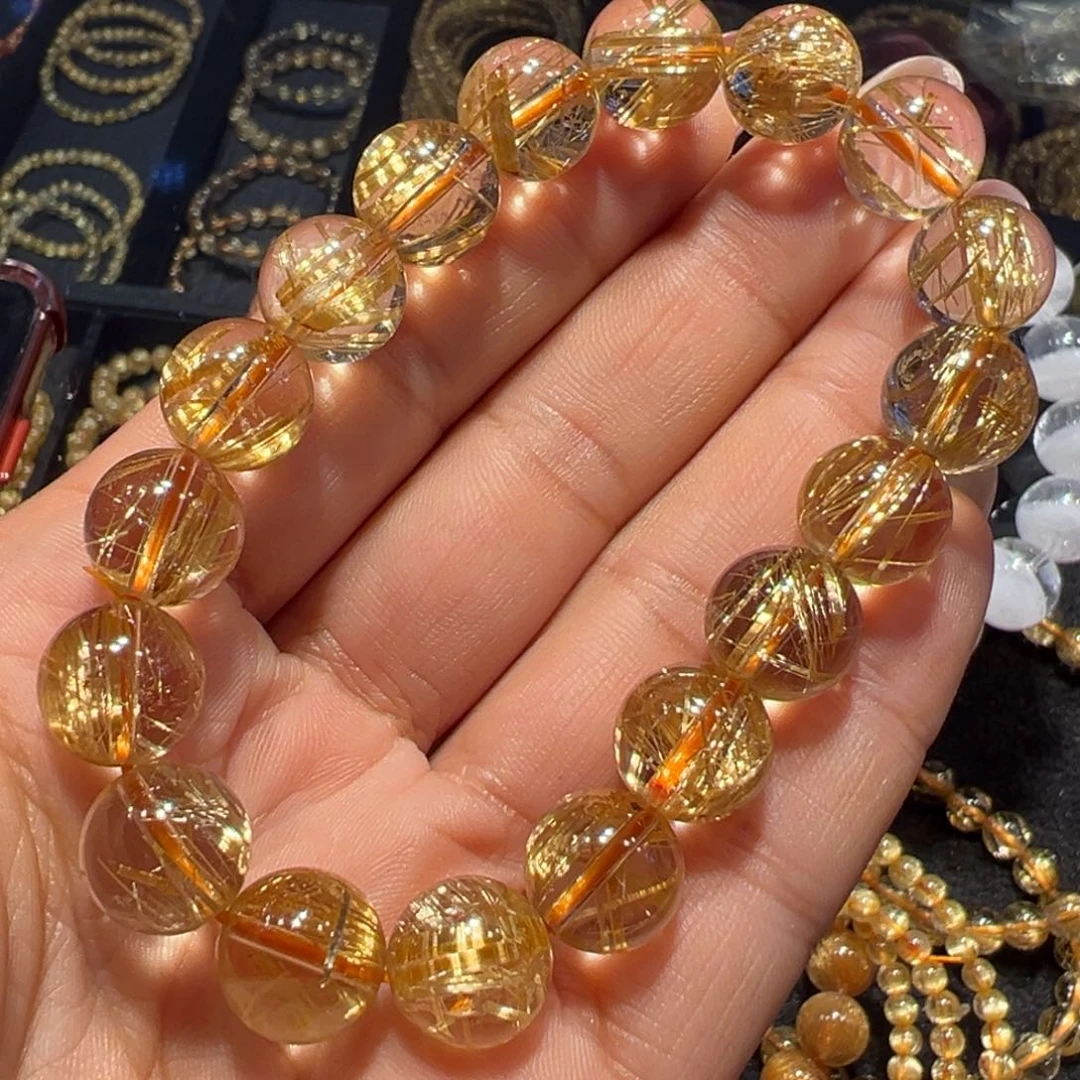 水晶手串未镶嵌钛晶手串