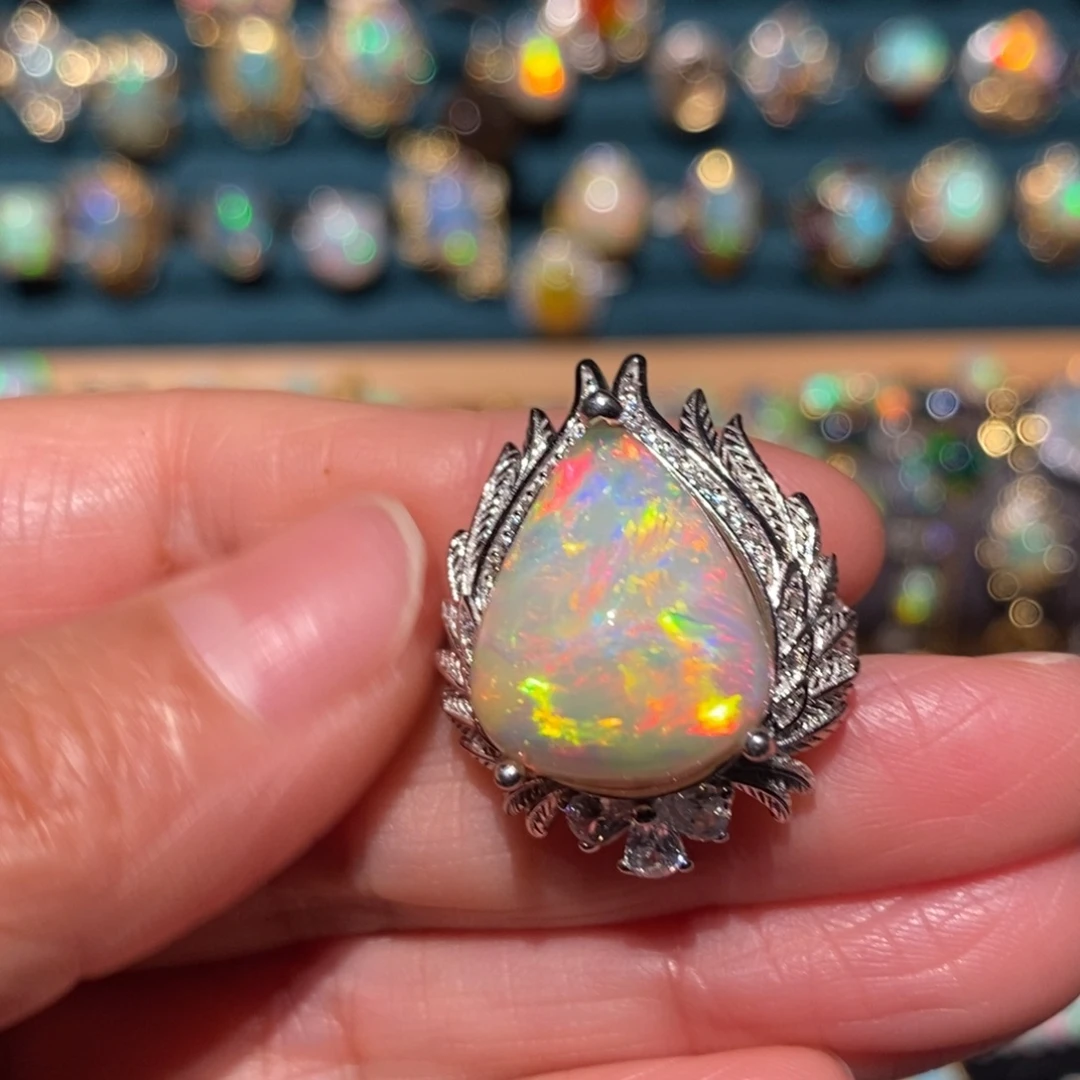 欧泊银S925镶嵌戒指