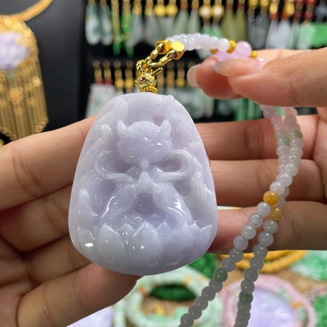 颈饰未镶嵌翡翠代编织