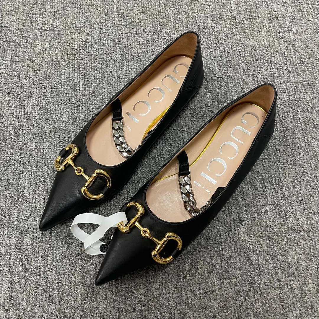 95新 GUCCI/古驰 链条舒适日常女士休闲单鞋  36.5码/3082