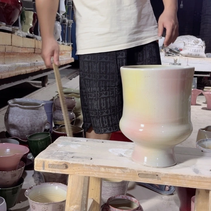 瓷片口17高25 瑕景德镇陶瓷