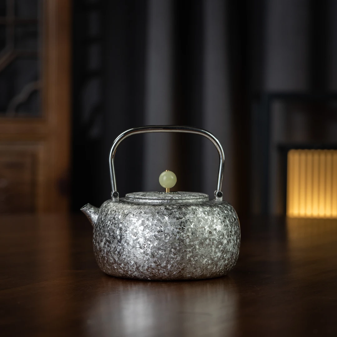 【博友制钛】小满钛提梁壶(冰晶款) 800cc 家用茶周边