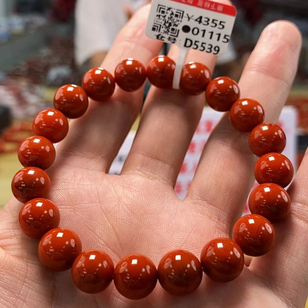诚信经营支持年退换 保山南红(一级)圆珠单圈 10mm 多样性发一