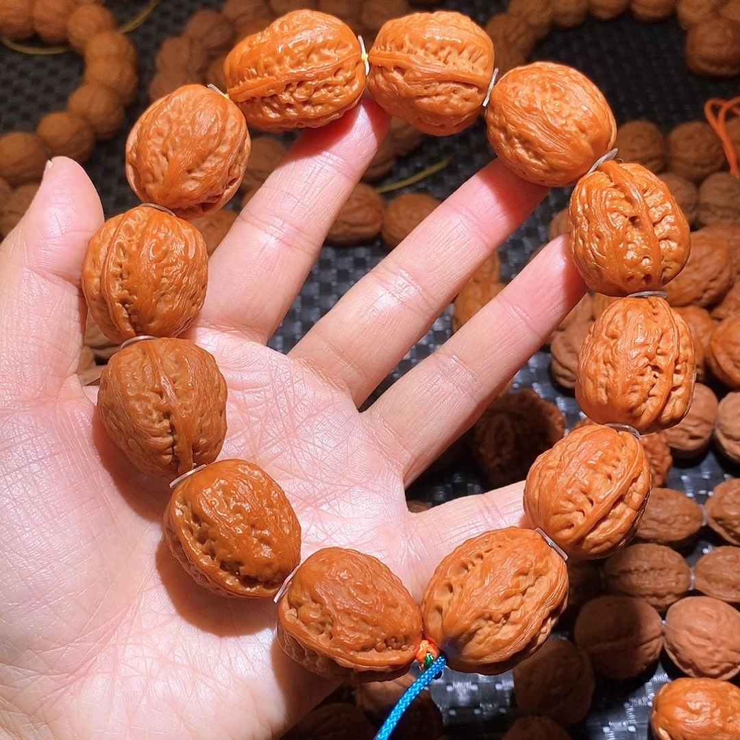 文玩核桃吊坠24尺蛤蟆粗筋八棱手持