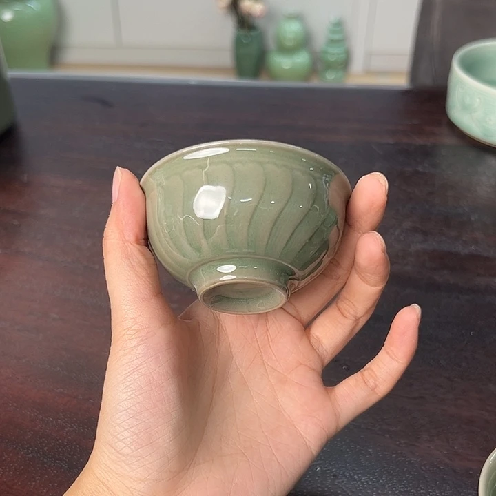 龙泉云间青瓷小米茶器