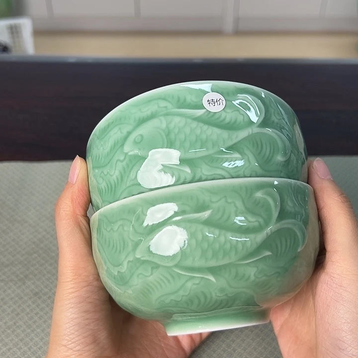 龙泉云间青瓷小米茶器