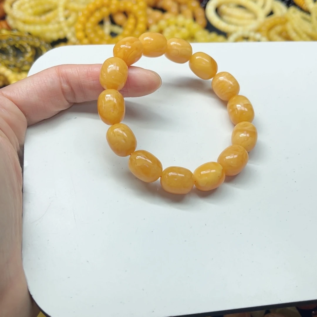 蜜蜡未镶嵌手链蜜蜡手串