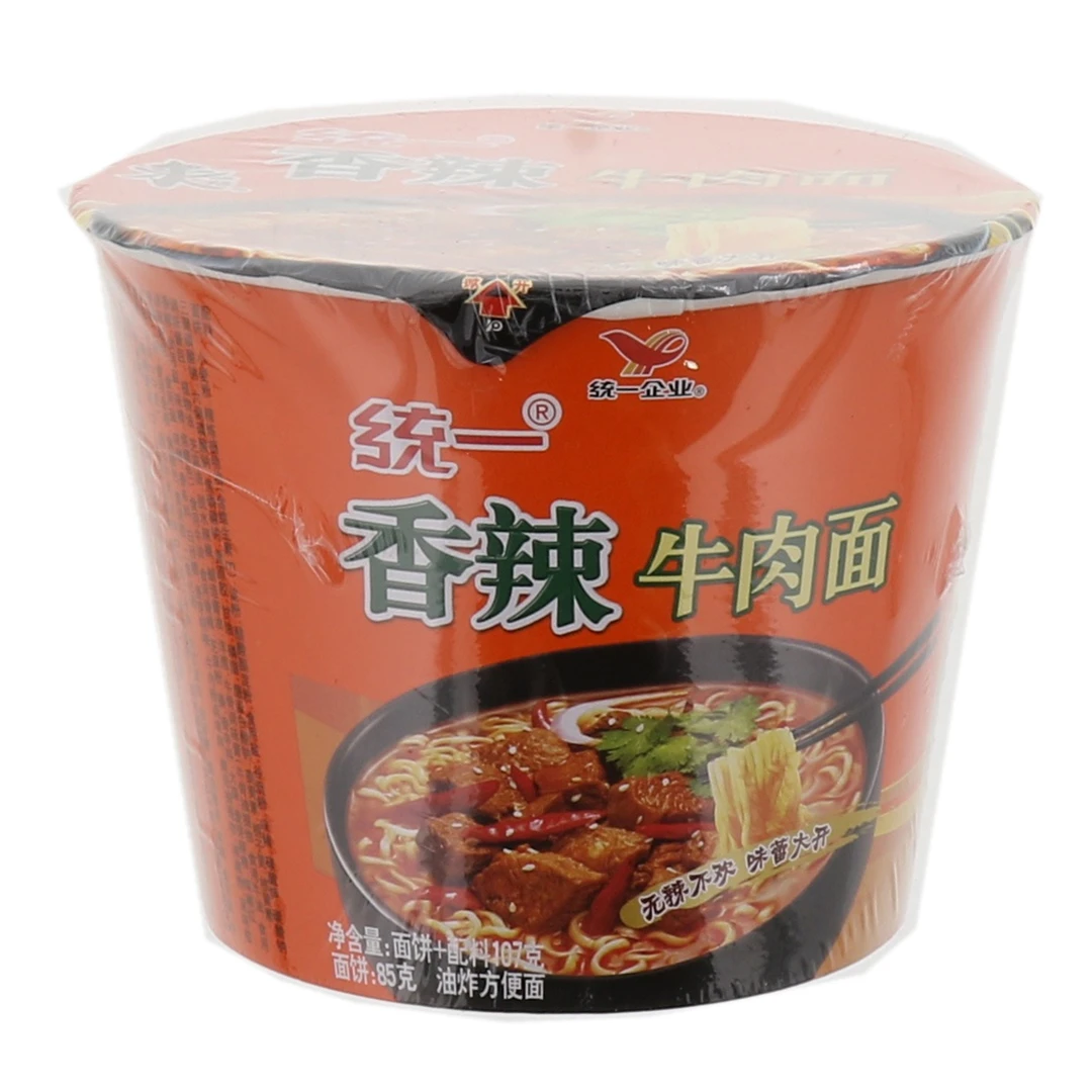 统一来一桶香辣牛肉面104g