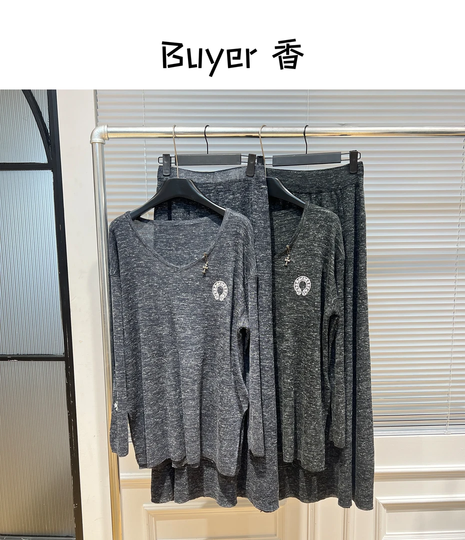 【Buyer 香】25030春夏新款彩纱V领套装