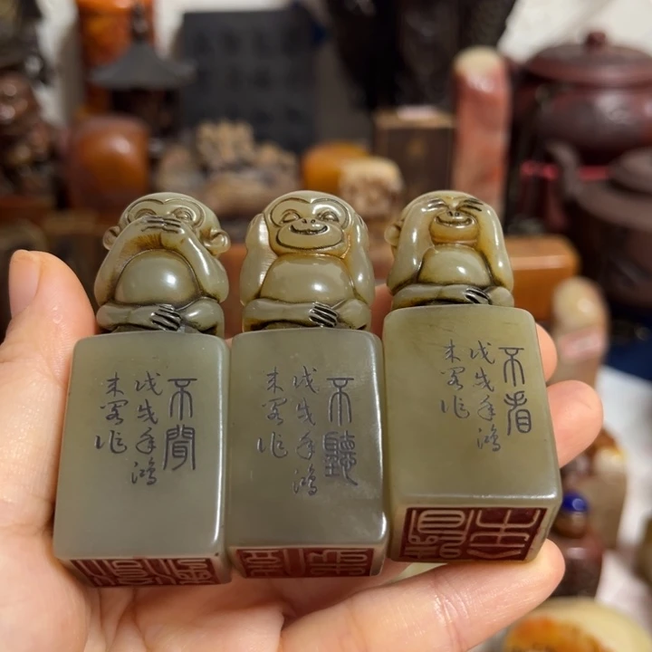 闲***鹤寿山石印石不听不看
