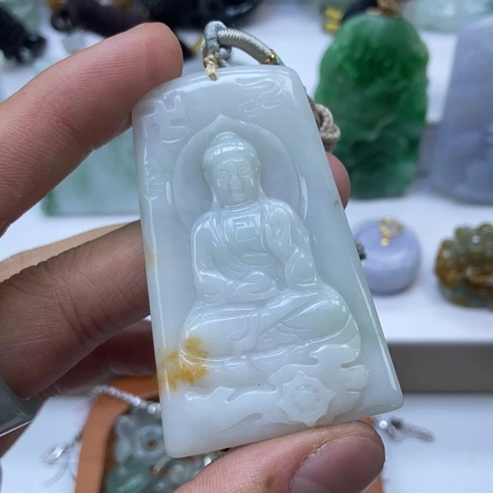 翡翠颈饰未镶嵌缅甸A货翡翠