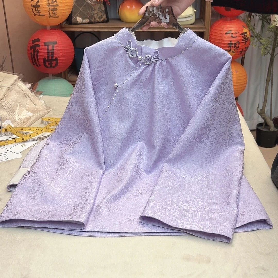 刺绣106胸围斜襟手工串珠上衣