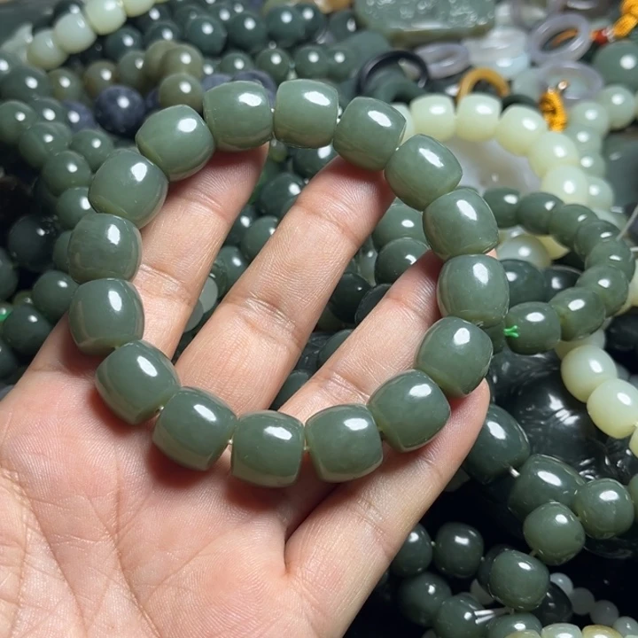 和田玉手链未镶嵌14