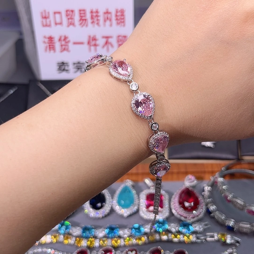 蓝宝石戒指银S925镶嵌020