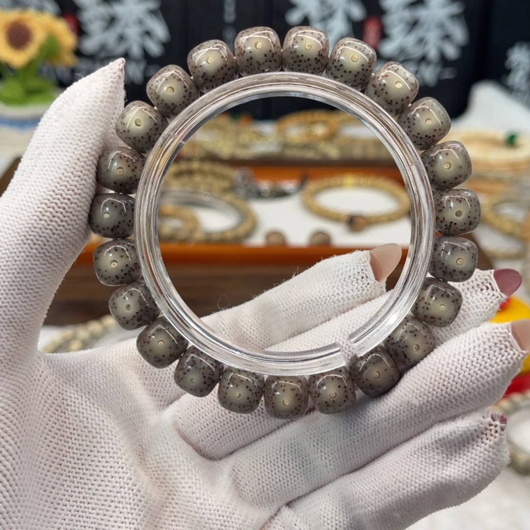 手串星月菩提石玉灰冰10×9月朗星稀高抛