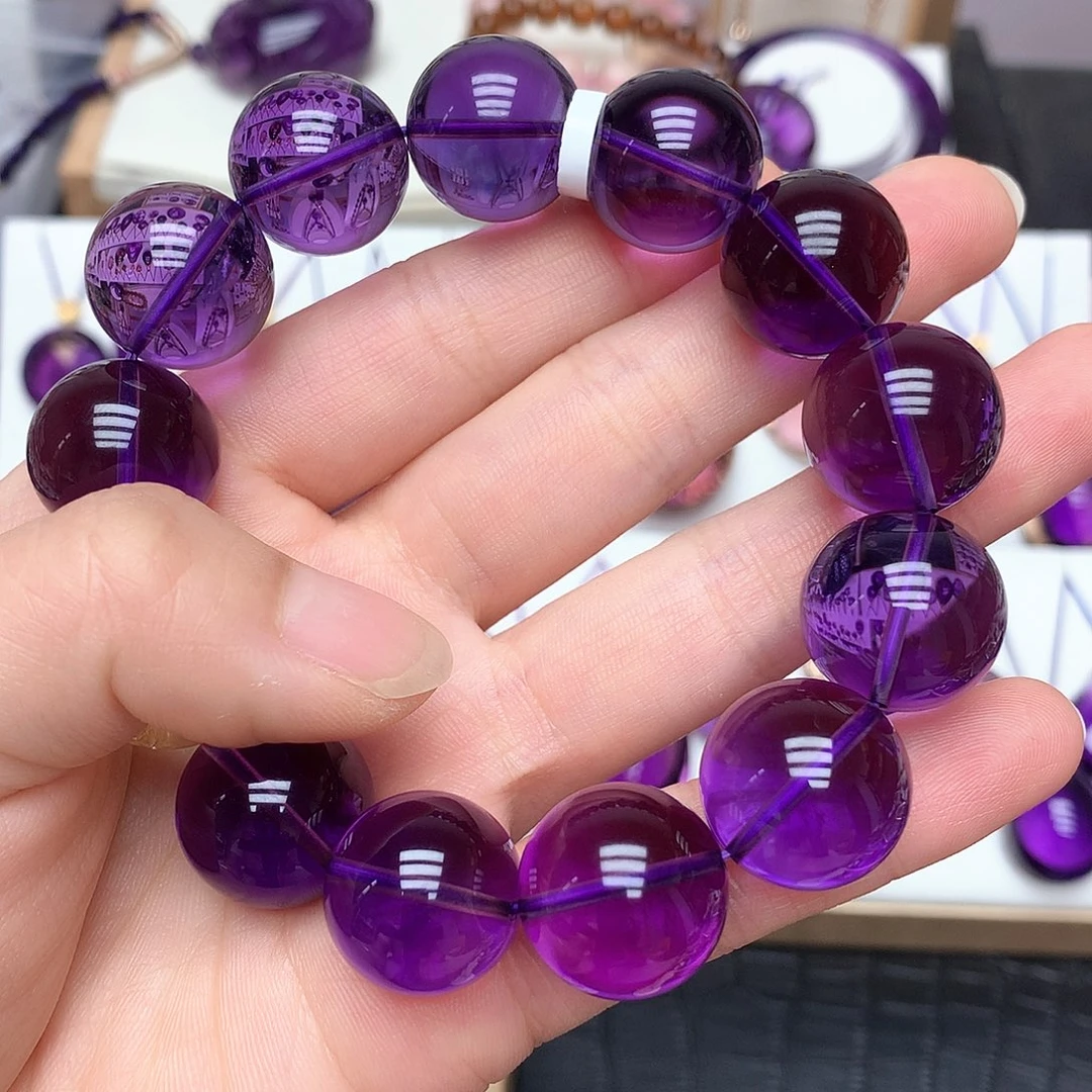 紫晶珠宝半成品未镶嵌A****x乌拉圭全净体16m m