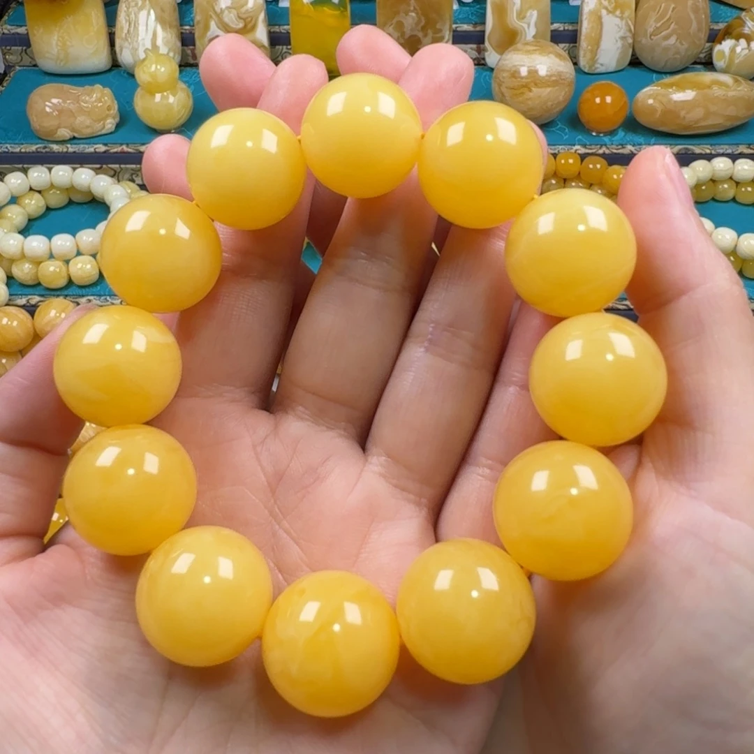 琥珀未镶嵌手链同料