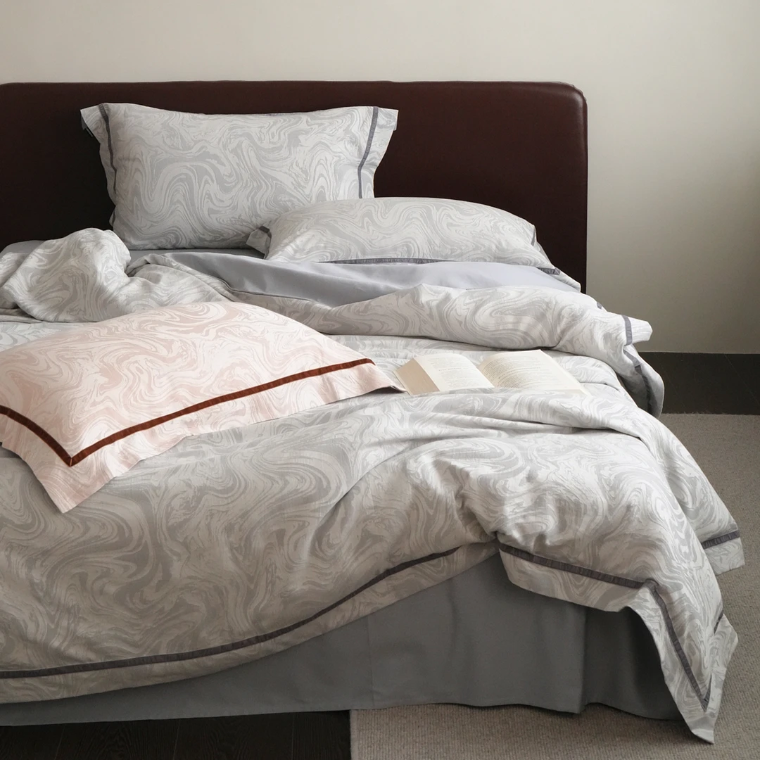 轻奢高级感丨A类长绒棉四件套纯棉全棉亲肤床单被套复古提花床品